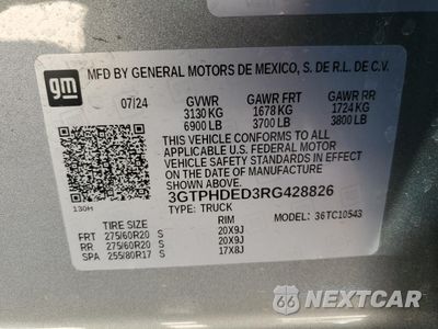 Zdjęcie 12 z 12 samochodu: 2024 GMC SIERRA C1500 SLT VIN:3GTPHDED3RG428826 - miniatura