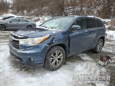 2014 TOYOTA HIGHLANDER XLE 5TDJKRFH2ES009643 - główne zdjęcie licytacji z USA - miniatura