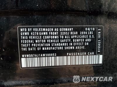 Zdjęcie 12 z 12 samochodu: 2010 VOLKSWAGEN GOLF VIN:WVWDB7AJ1AW388852 - miniatura