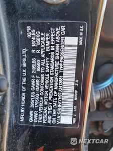 Zdjęcie 12 z 12 samochodu: 2018 HONDA CIVIC SPORT TOURING VIN:SHHFK7H97JU413681 - miniatura
