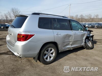 Trzecie zdjęcie samochodu z tyłu: 2010 TOYOTA HIGHLANDER SE VIN:5TDJK3EH4AS019051 - miniatura