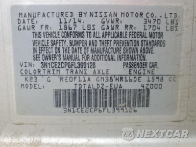 Zdjęcie 12 z 12 samochodu: 2015 NISSAN VERSA NOTE S VIN:3N1CE2CP6FL399126 - miniatura