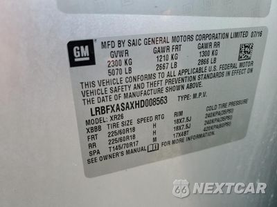 Zdjęcie 12 z 12 samochodu: 2017 BUICK ENVISION PREFERRED VIN:LRBFXASAXHD008563 - miniatura