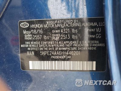 Zdjęcie 14 z 14 samochodu: 2017 HYUNDAI SONATA ECO VIN:5NPE24AA6HH446201 - miniatura