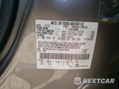 Zdjęcie 15 z 15 samochodu: 2013 FORD EDGE LIMITED VIN:2FMDK3KC7DBB41538 - miniatura