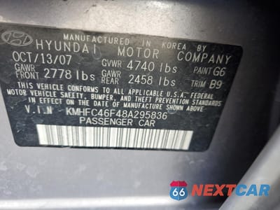 Zdjęcie 12 z 12 samochodu: 2008 HYUNDAI AZERA SE VIN:KMHFC46F48A295836 - miniatura