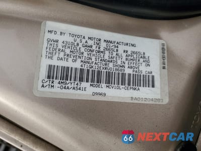 Zdjęcie 16 z 16 samochodu: 1994 TOYOTA CAMRY LE VIN:4T1GK12EXRU018689 - miniatura