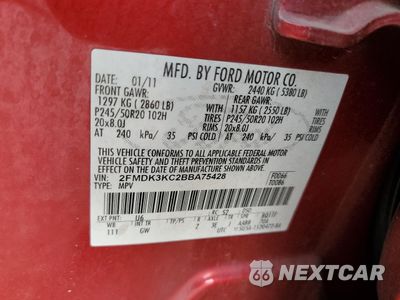Zdjęcie 14 z 14 samochodu: 2011 FORD EDGE LIMITED VIN:2FMDK3KC2BBA75428 - miniatura