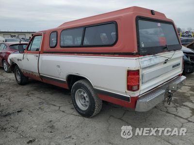 Drugie zdjęcie samochodu z przodu: 1987 DODGE D-SERIES D150 VIN:1B7FD14T1HS397372 - miniatura