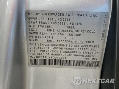 Zdjęcie 15 z 15 samochodu: 2008 VOLKSWAGEN TOUAREG 2 V8 VIN:WVGCB77LX8D049061 - miniatura