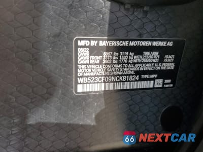 Zdjęcie 13 z 13 samochodu: 2022 BMW IX XDRIVE50 VIN:WB523CF09NCK81824 - miniatura