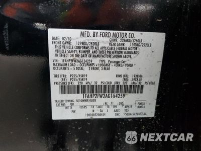 Zdjęcie 12 z 12 samochodu: 2010 FORD TAURUS LIMITED VIN:1FAHP2FW2AG154259 - miniatura