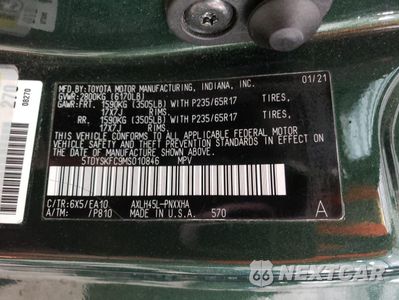 Zdjęcie 13 z 13 samochodu: 2021 TOYOTA SIENNA XLE VIN:5TDYSKFC9MS010846 - miniatura