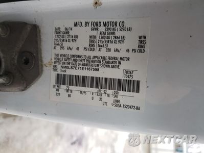 Zdjęcie 13 z 13 samochodu: 2014 FORD TRANSIT CONNECT XL VIN:NM0LS7E71E1167598 - miniatura