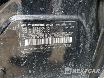 Zdjęcie 13 z 13 samochodu: 2020 MITSUBISHI MIRAGE SE VIN:ML32A4HJ4LH005401 - miniatura