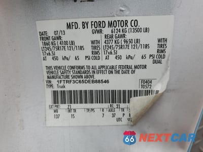 Zdjęcie 13 z 13 samochodu: 2013 FORD F350 SUPER DUTY VIN:1FTRF3C65DEB88546 - miniatura