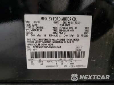 Zdjęcie 15 z 15 samochodu: 2018 FORD EXPLORER XLT VIN:1FM5K8D85JGB63648 - miniatura