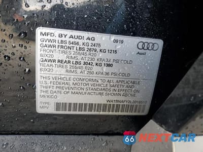 Zdjęcie 14 z 14 samochodu: 2020 AUDI Q5 PREMIUM PLUS VIN:WA1BNAFY2L2016510 - miniatura