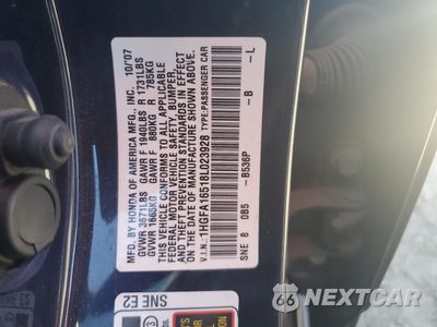 Zdjęcie 12 z 12 samochodu: 2008 HONDA CIVIC LX VIN:1HGFA16518L023928 - miniatura