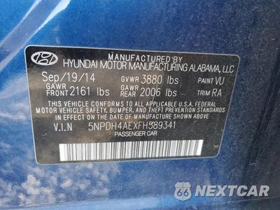 Zdjęcie 13 z 13 samochodu: 2015 HYUNDAI ELANTRA SE VIN:5NPDH4AEXFH589341 - miniatura