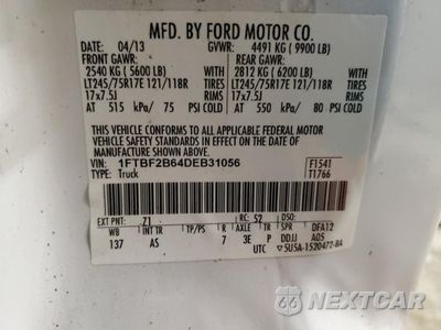 Zdjęcie 12 z 12 samochodu: 2013 FORD F250 SUPER DUTY VIN:1FTBF2B64DEB31056 - miniatura
