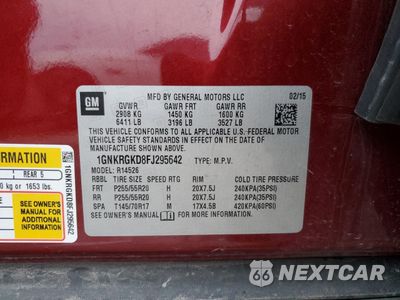 Zdjęcie 14 z 14 samochodu: 2015 CHEVROLET TRAVERSE LT VIN:1GNKRGKD8FJ295642 - miniatura