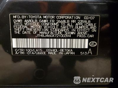 Zdjęcie 14 z 14 samochodu: 2007 LEXUS ES350 VIN:GTHBJ46GX72100394 - miniatura