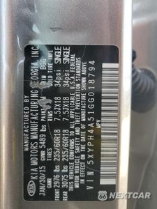 Zdjęcie 13 z 13 samochodu: 2016 KIA SORENTO EX VIN:5XYPH4A51GG018794 - miniatura