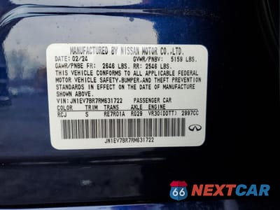 Zdjęcie 14 z 15 samochodu: 2024 INFINITI Q50 LUXE VIN:JN1EV7BR7RM631722 - miniatura