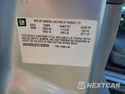 Zdjęcie 14 z 14 samochodu: 2005 BUICK LACROSSE CXL VIN:2G4WD532751306600 - miniatura