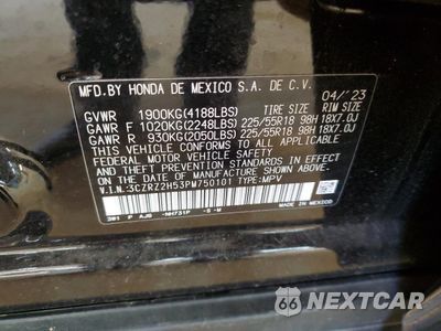 Zdjęcie 15 z 15 samochodu: 2023 HONDA HR-V SPORT VIN:3CZRZ2H53PM750101 - miniatura