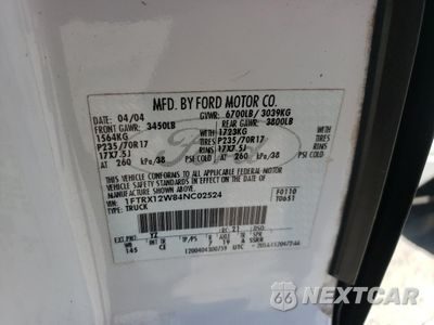 Zdjęcie 14 z 14 samochodu: 2004 FORD F150 VIN:1FTRX12W84NC02524 - miniatura
