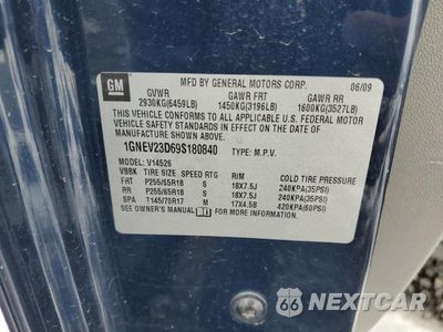Zdjęcie 13 z 13 samochodu: 2009 CHEVROLET TRAVERSE LT VIN:1GNEV23D69S180840 - miniatura