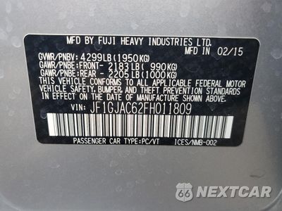 Zdjęcie 12 z 12 samochodu: 2015 SUBARU IMPREZA PREMIUM VIN:JF1GJAC62FH011809 - miniatura