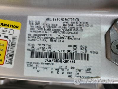 Zdjęcie 12 z 12 samochodu: 2014 FORD FUSION SE VIN:3FA6P0HD4ER305754 - miniatura