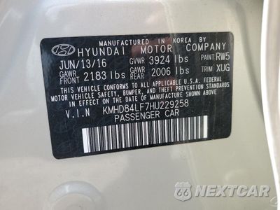 Zdjęcie 12 z 13 samochodu: 2017 HYUNDAI ELANTRA SE VIN:KMHD84LF7HU229258 - miniatura
