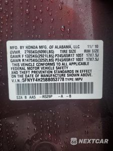 Zdjęcie 13 z 13 samochodu: 2011 HONDA PILOT LX VIN:5FNYF4H25BB053778 - miniatura
