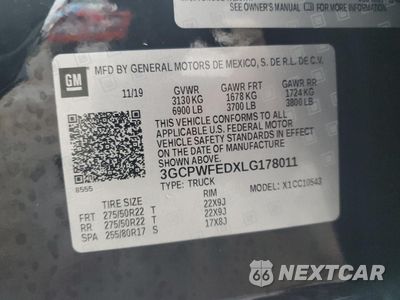 Zdjęcie 15 z 15 samochodu: 2020 CHEVROLET SILVERADO C1500 HIGH COUNTRY VIN:3GCPWFEDXLG178011 - miniatura