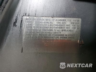 Zdjęcie 16 z 16 samochodu: 2009 HONDA PILOT EX VIN:5FNYF38419B012084 - miniatura