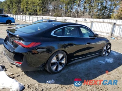 Trzecie zdjęcie samochodu z tyłu: 2024 BMW I4 EDRIVE 40 VIN:WBY73AW02RFT29049 - miniatura