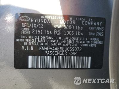Zdjęcie 13 z 13 samochodu: 2014 HYUNDAI ELANTRA SE VIN:KMHDH4AE6EU069072 - miniatura