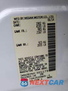 Zdjęcie 14 z 14 samochodu: 2015 NISSAN LEAF S VIN:1N4AZ0CPXFC305179 - miniatura