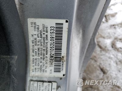Zdjęcie 12 z 12 samochodu: 2002 HONDA CIVIC EX VIN:1HGEM21052L091533 - miniatura