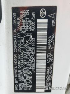 Zdjęcie 12 z 12 samochodu: 2004 TOYOTA CAMRY LE VIN:JTDBE32K740251503 - miniatura
