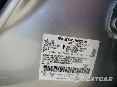 Zdjęcie 13 z 13 samochodu: 2020 FORD EXPLORER LIMITED VIN:1FMSK7FH9LGB06852 - miniatura