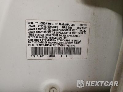 Zdjęcie 13 z 13 samochodu: 2014 HONDA PILOT EXL VIN:5FNYF4H5XEB010536 - miniatura
