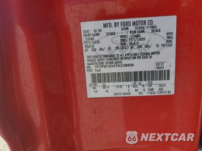 Zdjęcie 12 z 12 samochodu: 2007 FORD F150 SUPERCREW VIN:1FTPW12V67KC38509 - miniatura