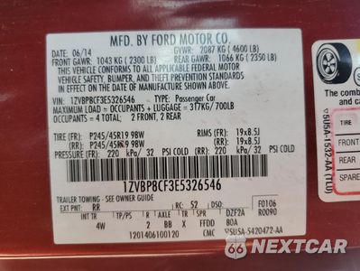 Zdjęcie 12 z 12 samochodu: 2014 FORD MUSTANG GT VIN:1ZVBP8CF3E5326546 - miniatura
