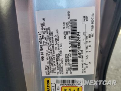 Zdjęcie 12 z 12 samochodu: 2013 FORD FUSION SE VIN:3FA6P0HR4DR296998 - miniatura