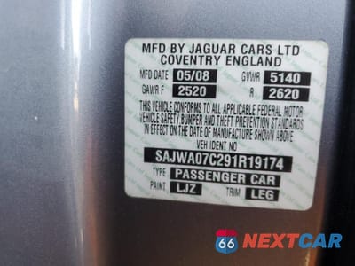 Zdjęcie 12 z 12 samochodu: 2009 JAGUAR XF SUPERCHARGED VIN:SAJWA07C291R19174 - miniatura